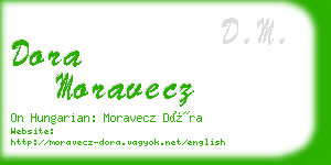 dora moravecz business card